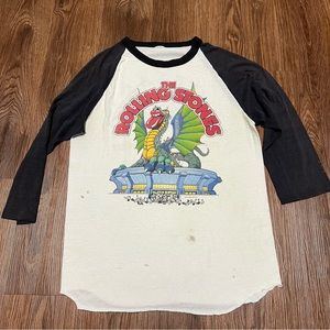Rolling Stones Vintage 1981 Concert Tour Tee Size L/XL